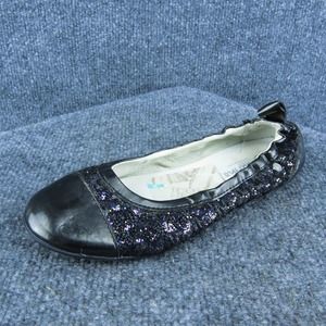 Naturino Youth Girls Ballet Shoes Black Leather Slip On Size 34‎ Medium